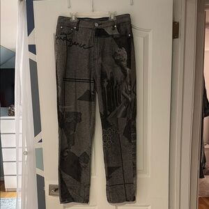 Maniere De Voir Black and Gray Women Jeans